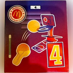 2025 MCDONALDS ALL AMERICAN GAMES #4 BASKETBALL STICKERS HAPPY MEAL TOY ORANGE
